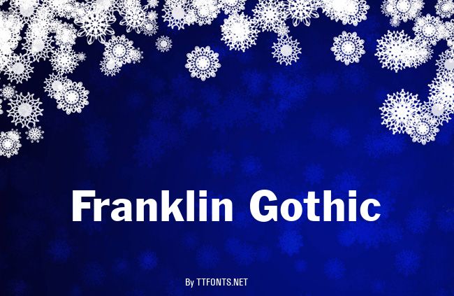 Franklin Gothic example